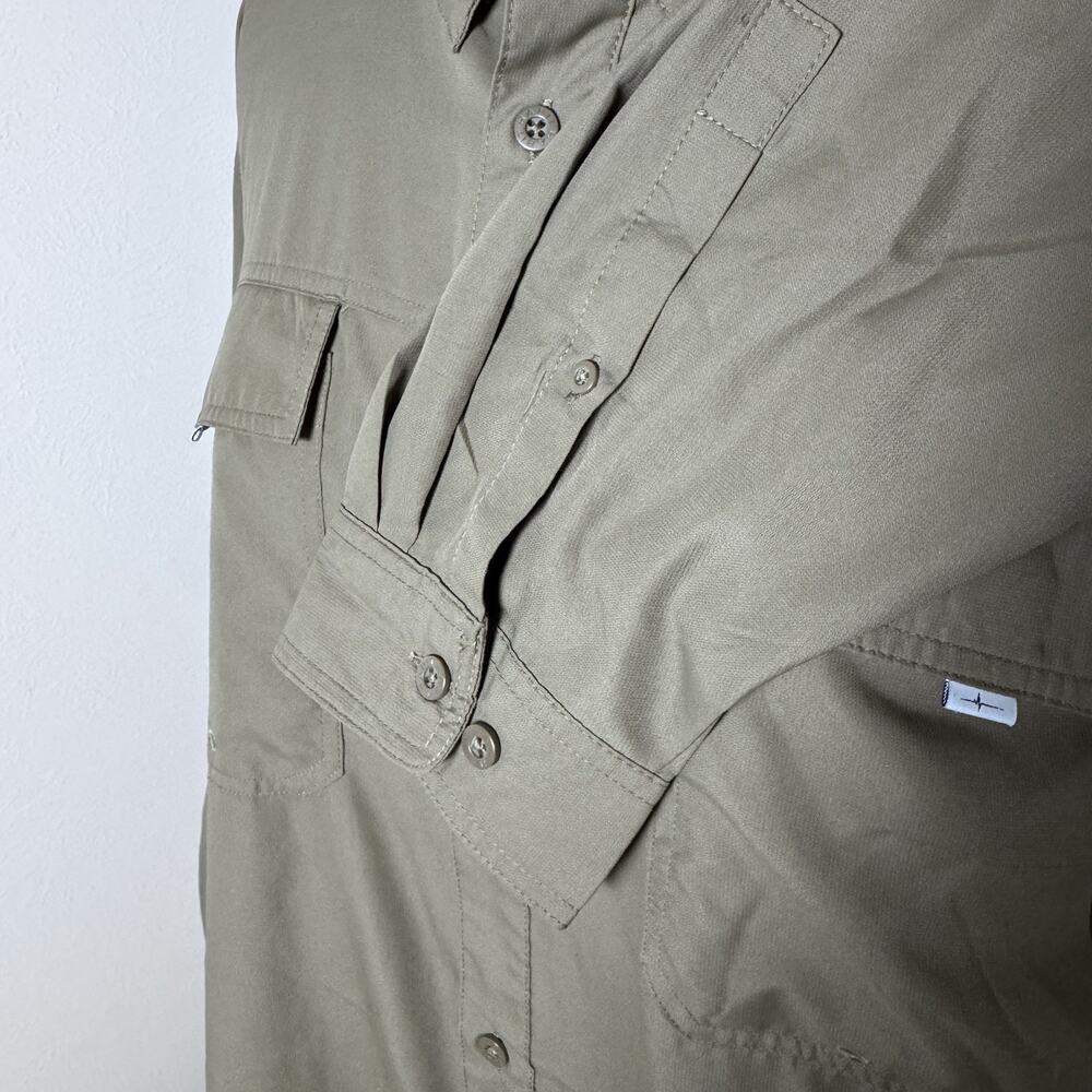 Habit Fishing Shirt Mens 3XL Tan Khaki Long Sleeve Vented Outdoors Hiking - Picture 6 of 10